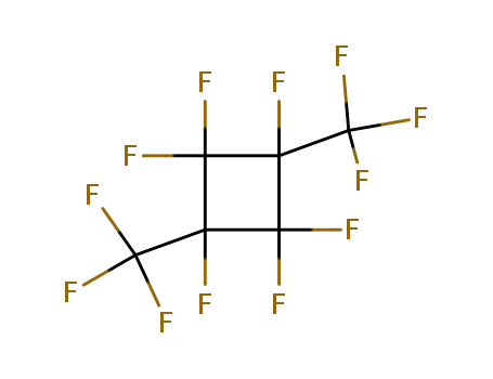 Molecular Structure of 13221-71-1 (1,1,2,3,3,4-HEXAFLUORO-2,4-BIS(TRIFLUOROMETHYL)CYCLOBUTANE)