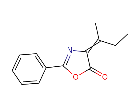 Molecular Structure of 61548-98-9 (5(4H)-Oxazolone, 4-(1-methylpropylidene)-2-phenyl-)