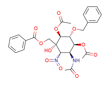 Benzoic acid (1R,2S,3R,4S,5S)-2,4-diacetoxy-5-acetylamino-3-benzyloxy-1-hydroxy-6-nitro-cyclohexylmethyl ester