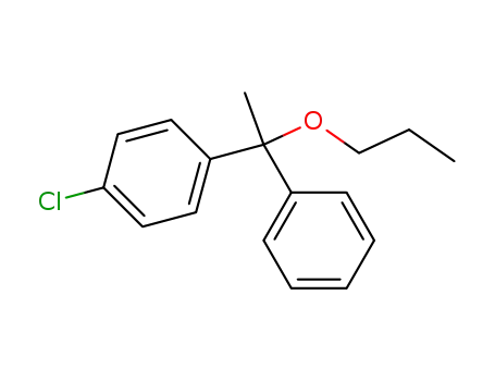 Molecular Structure of 117932-40-8 (1-Phenyl-1-(4-chlorphenyl)-1-n-propoxyethan)