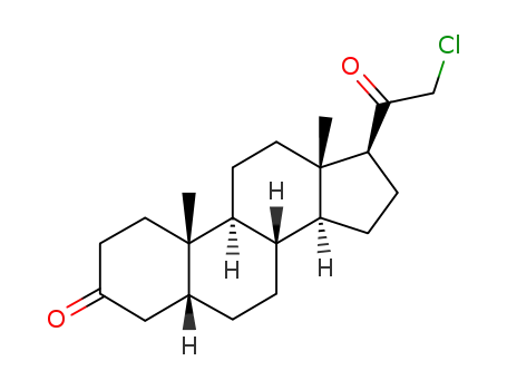 Molecular Structure of 111438-07-4 (21-chloro-5β-pregnane-3,20-dione)