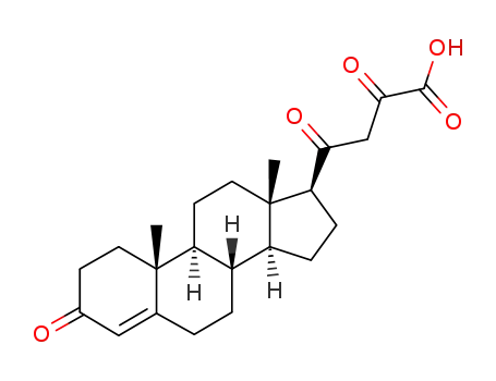Molecular Structure of 25312-77-0 (21-Norchol-4-en-24-oicacid, 3,20,23-trioxo- (8CI,9CI))