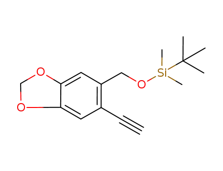 Molecular Structure of 937792-71-7 (tert-butyl((6-ethynylbenzo[d][1,3]dioxol-5-yl)methoxy)dimethylsilane)