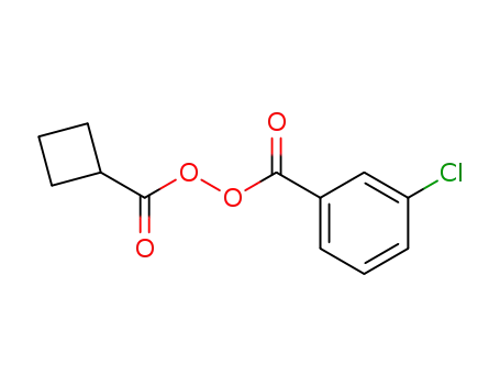 Molecular Structure of 70458-21-8 (cyclobutanecarbonyl m-chlorobenzoyl peroxide)
