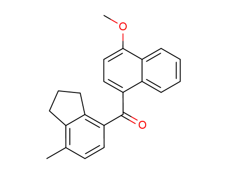 Molecular Structure of 859983-50-9 ((4-methoxy-[1]naphthyl)-(7-methyl-indan-4-yl)-ketone)