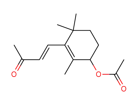 Molecular Structure of 74345-31-6 (3-Buten-2-one, 4-[3-(acetyloxy)-2,6,6-trimethyl-1-cyclohexen-1-yl]-, (E)-)