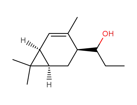 Molecular Structure of 67800-82-2 (alpha-ethyl-4,7,7-trimethylbicyclo[4.1.0]hept-4-ene-3-methanol)