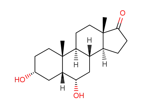 Molecular Structure of 1474-72-2 ((3alpha,5beta,6alpha)-3,6-dihydroxyandrostan-17-one)