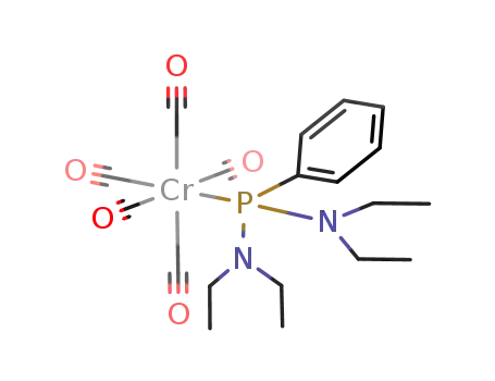 Molecular Structure of 105502-26-9 (bis(diethylamino)phenylphosphine(pentacarbonyl)chromium<sup>(0)</sup>)