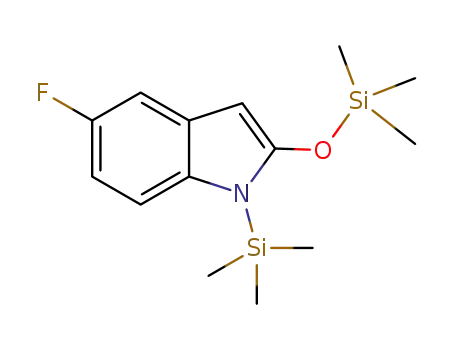 Molecular Structure of 1374685-40-1 (5-fluoro-1-(trimethylsilyl)-2-(trimethylsilyloxy)-1H-indole)