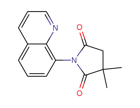 Molecular Structure of 1360590-32-4 (3,3-dimethyl-1-(quinolin-8-yl)pyrrolidine-2,5-dione)