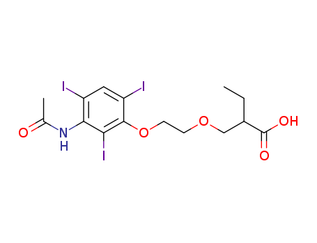 Butanoic acid,2-[[2-[3-(acetylamino)-2,4,6-triiodophenoxy]ethoxy]methyl]-