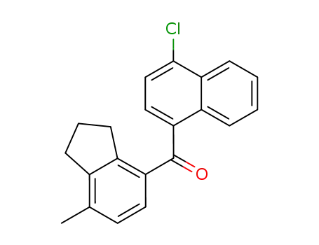 Molecular Structure of 859962-13-3 ((4-chloro-[1]naphthyl)-(7-methyl-indan-4-yl)-ketone)