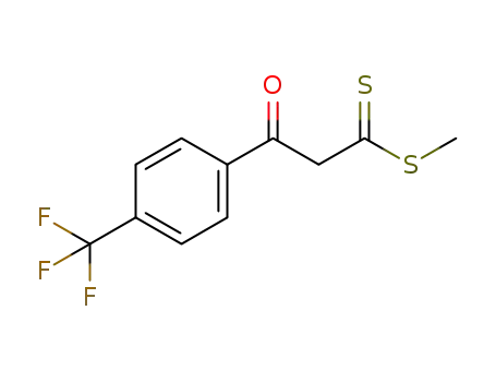 Molecular Structure of 1448887-34-0 (methyl 3-oxo-3-(4-(trifluoromethyl)phenyl) propanedithioate)