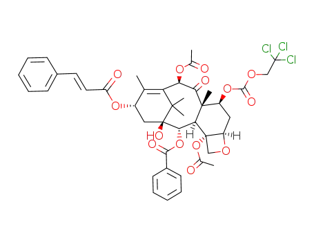 Molecular Structure of 114915-24-1 (7(2,2,2-trichloroethyloxycarbonyl)-13-cinnamoyl baccatin III<sub>.</sub>)