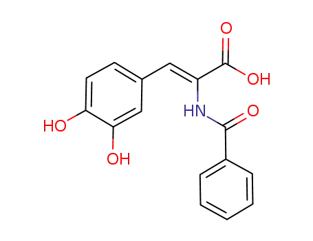 2-Propenoic acid, 2-(benzoylamino)-3-(3,4-dihydroxyphenyl)-