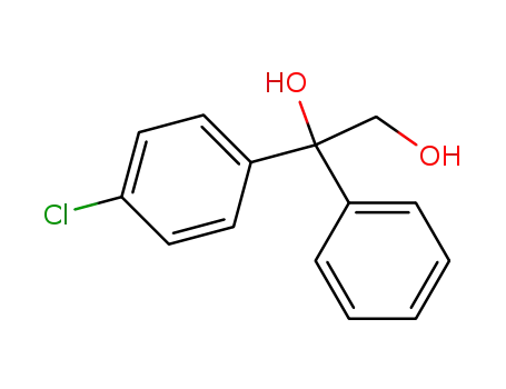 Molecular Structure of 28523-14-0 (1-Phenyl-1-(4-chlorphenyl)-ethylenglycol)