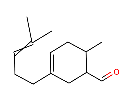 Molecular Structure of 59742-21-1 (6-methyl-3-(4-methyl-3-pentenyl)cyclohex-3-ene-1-carbaldehyde)