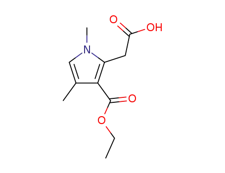 Molecular Structure of 82875-55-6 (2-CarboxyMethyl-1,4-diMethyl-1H-pyrrole-3-carboxylic acid ethyl ester)