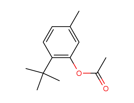 Molecular Structure of 198641-42-8 (acetic acid-(2-<i>tert</i>-butyl-5-methyl-phenyl ester))