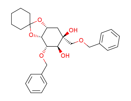 (1R,2R,3S,4S,5S)-3-O-benzyl-5-((benzyloxy)methyl)-1,2-O-cyclohexylidenecyclohexane-1,2,3,4,5-pentol