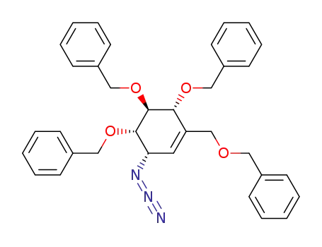 1D-(1,3,6/2)-6-azido-4-benzyloxymethyl-1,2,3-tri-O-benzyltrihydroxycyclohex-4-ene