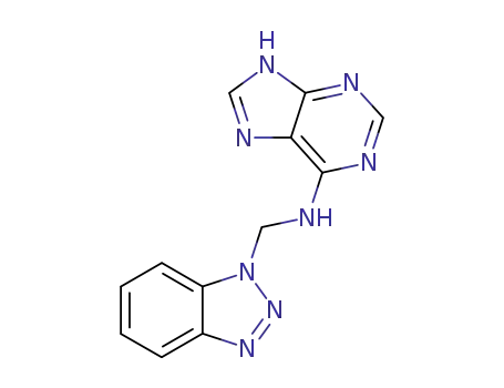 Molecular Structure of 111098-24-9 (Benzotriazol-1-ylmethyl-(9H-purin-6-yl)-amine)