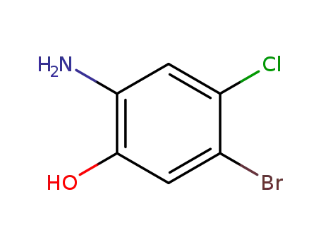 Molecular Structure of 40372-61-0 (2-Amino-5-bromo-4-chlorophenol)