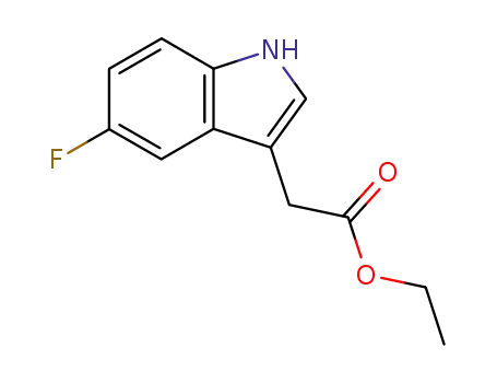 Molecular Structure of 319-69-7 ((5-fluoro-1H-indol-3-yl)acetic acid ethyl ester)