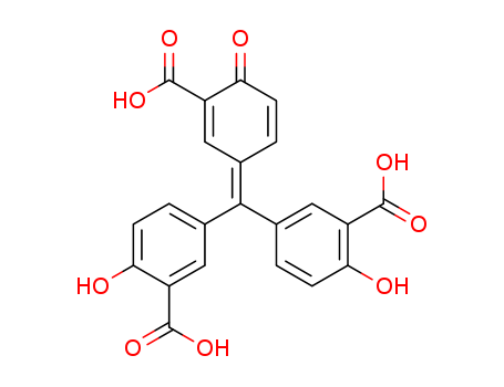 Benzoic acid,3,3'-[(3-carboxy-4-oxo-2,5-cyclohexadien-1-ylidene)methylene]bis[6-hydroxy- cas  4431-00-9