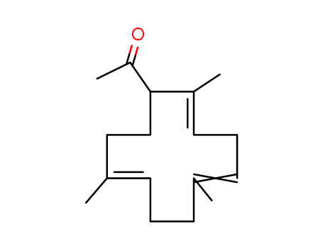 Molecular Structure of 28371-99-5 (methyl 2,6,10-trimethylcyclododeca-2,5,9-trien-1-yl ketone)