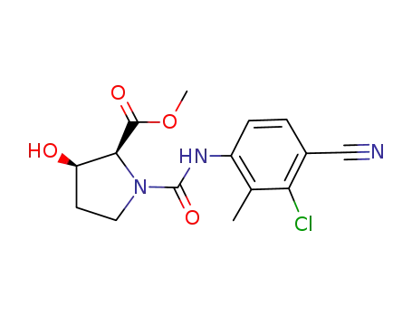L-Proline,
1-[[(3-chloro-4-cyano-2-methylphenyl)amino]carbonyl]-3-hydroxy-,
methyl ester, (3R)-
