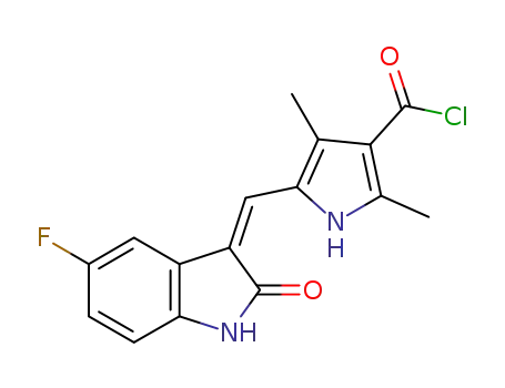 (Z)-5-((5-fluoro-2-oxoindolin-3-ylidene)methyl)-2,4-dimethyl-1H-pyrrole-3-carbonyl chloride