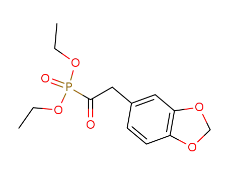 Molecular Structure of 79054-51-6 ((2-Benzo[1,3]dioxol-5-yl-acetyl)-phosphonic acid diethyl ester)