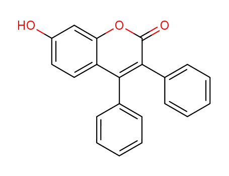 Molecular Structure of 3450-72-4 (2H-1-Benzopyran-2-one, 7-hydroxy-3,4-diphenyl-)