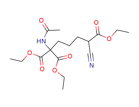 1-acetylamino-5-cyano-pentane-1,1,5-tricarboxylic acid triethyl ester