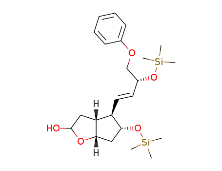 Molecular Structure of 127718-28-9 (7α-trimethylsilyloxy-6β-(3'α-trimethylsilyloxy-4'-phenoxy-1'E-butenyl)-2-oxabicyclo<3.3.0>octan-3-ol)