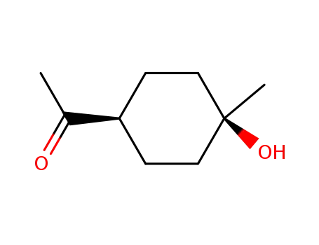 Molecular Structure of 61187-22-2 (1-(c-4'-hydroxy-4'-methyl-r-1'-cyclohexyl)ethanone)