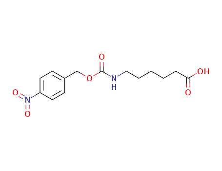 Molecular Structure of 13111-36-9 (Hexanoic acid, 6-[[[(4-nitrophenyl)methoxy]carbonyl]amino]-)