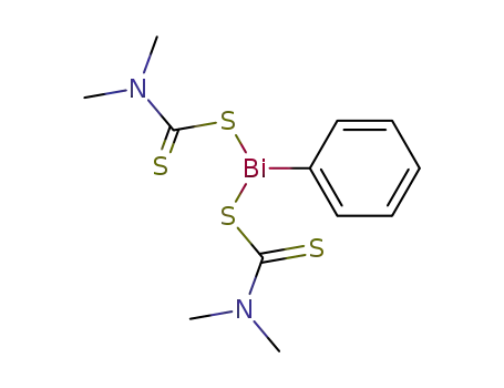 Molecular Structure of 18509-16-5 (Bis-(dimethyldithiocarbamato)-phenyl-bismut)