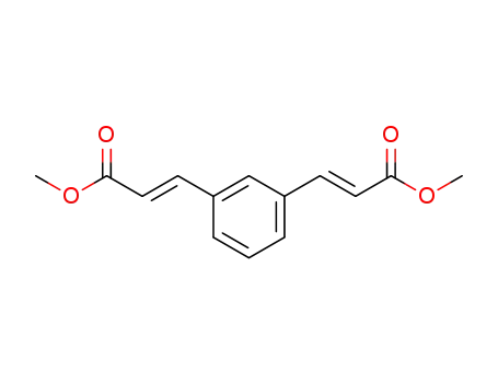 Molecular Structure of 23746-59-0 (2-Propenoic acid, 3,3'-(1,3-phenylene)bis-, dimethyl ester, (E,E)-)