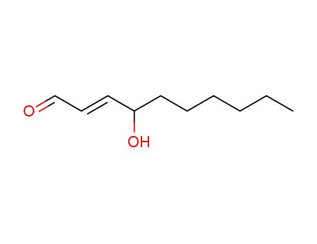 Molecular Structure of 18286-52-7 (2-Decenal, 4-hydroxy-, (2E)-)