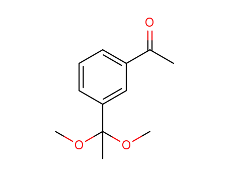 Molecular Structure of 1219696-78-2 (1-(3-(1,1-dimethoxyethyl)phenyl)ethanone)