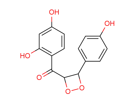 Molecular Structure of 61443-82-1 (Methanone,
(2,4-dihydroxyphenyl)[4-(4-hydroxyphenyl)-1,2-dioxetan-3-yl]-)