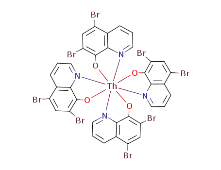 Molecular Structure of 107896-45-7 (tetrakis(5,7-dibromo-8-quinolinolato)thorium(IV))