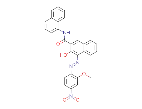 Molecular Structure of 6407-71-2 (3-hydroxy-4-[(2-methoxy-4-nitrophenyl)azo]-N-naphthylnaphthalene-2-carboxamide)