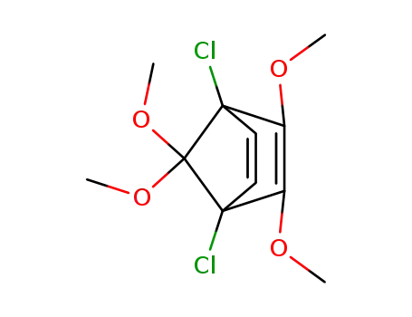 Molecular Structure of 116585-20-7 (1,4-dichloro-2,3,7,7-tetramethoxynorbornana-2,5-diene)