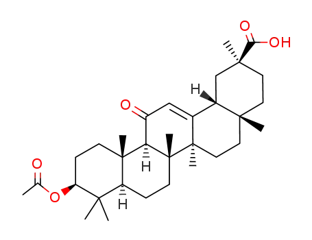 Molecular Structure of 6277-14-1 ((3beta,20beta)-3-acetoxy-11-oxoolean-12-en-29-oic acid)