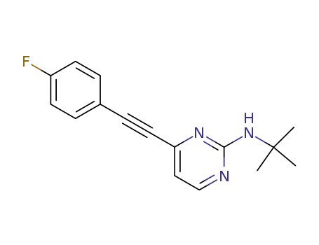 2-tert-Butylamino-4-[4-fluoro-phenylethynyl]pyrimidine