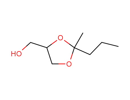 Molecular Structure of 4361-61-9 (2-Methyl-2-propyl-1,3-dioxolane-4-methanol)